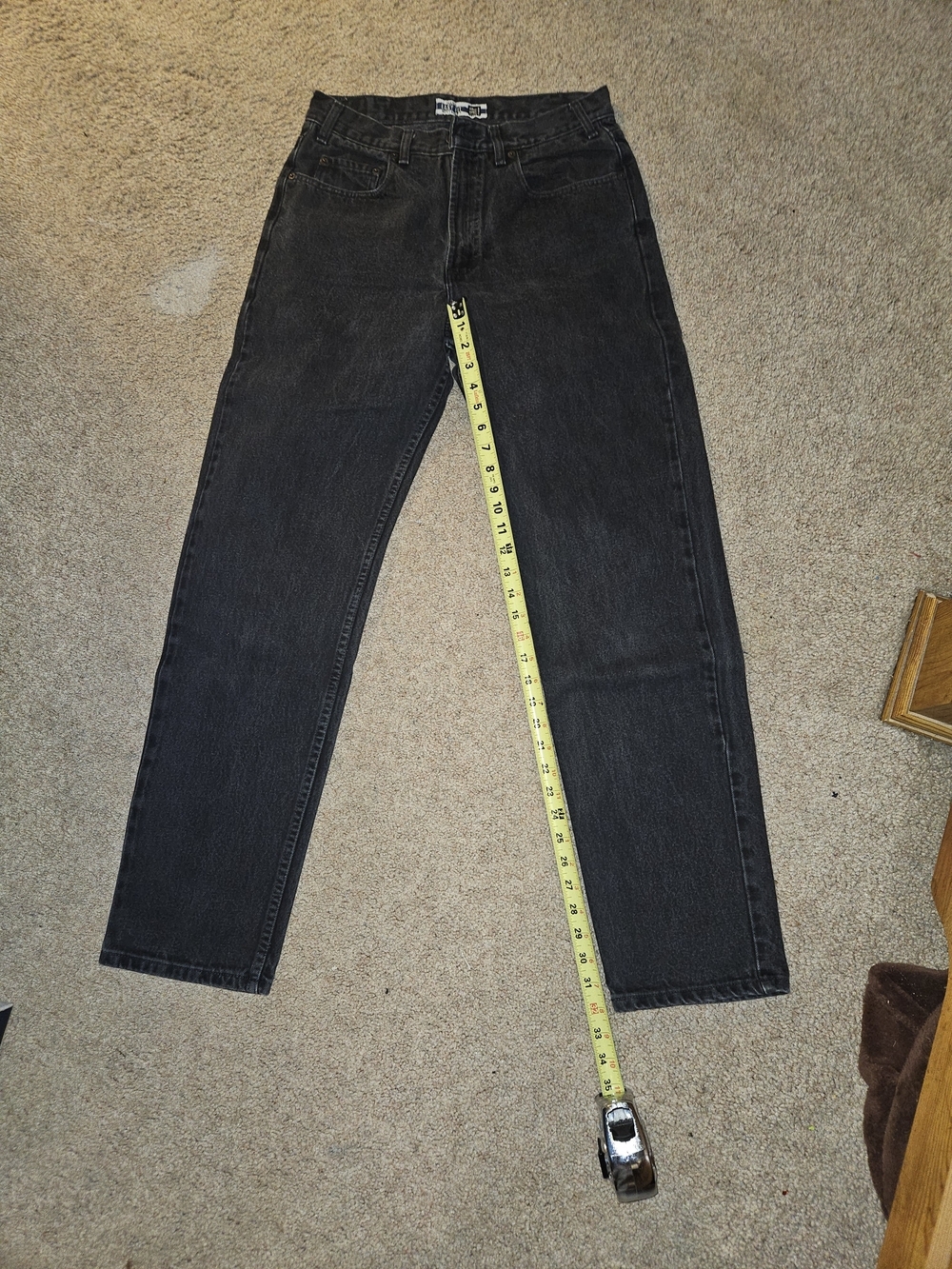 GAP Men's 90s Vintage Easy Fit Black Washed Denim Jeans - Picture 4 of 4
